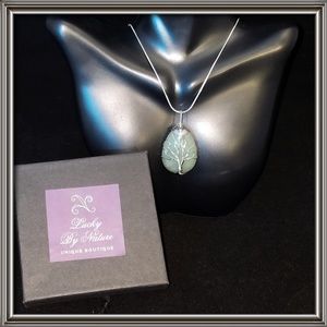 Tree of Life pendant Aventurine stone silver chain
